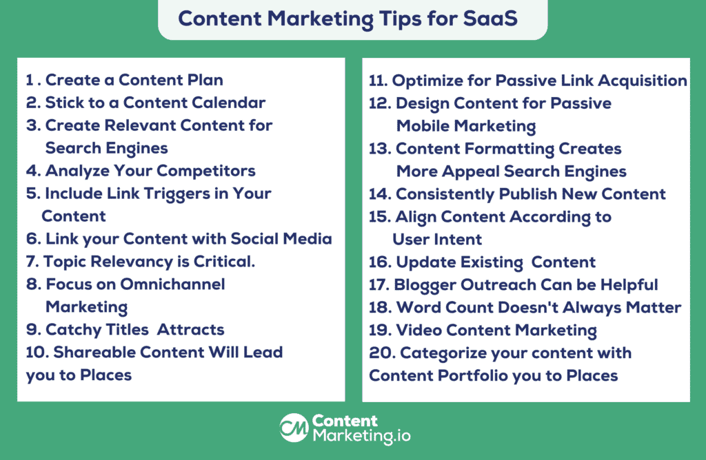 Content Marketing Tips for SaaS